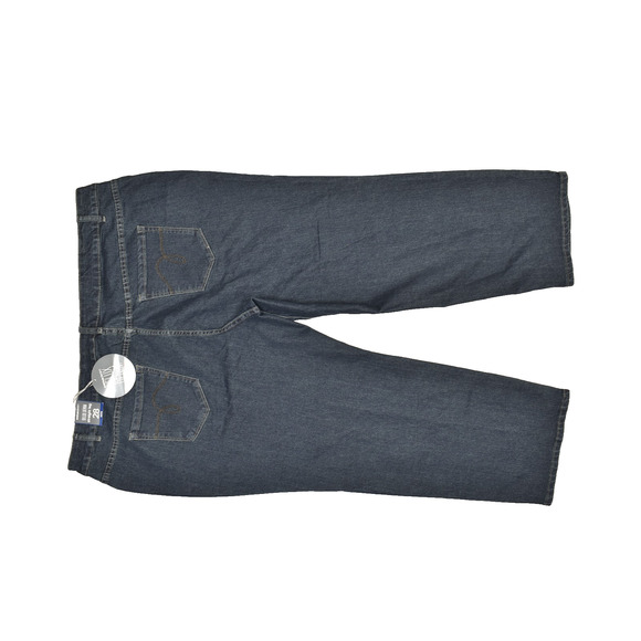 NEW Women's Jeans Avenue Size 28P Petite Plus Straight Leg Deluxe Denim Dark - Picture 1 of 8